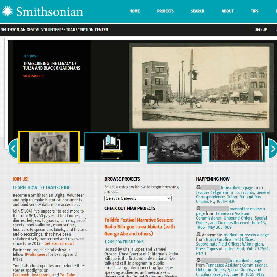Smithsonian Virtual Volunteer